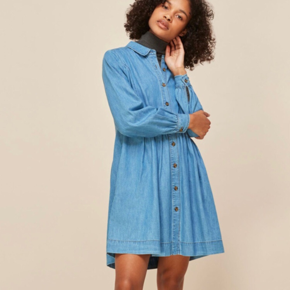Whistles Denim Chambray Dress